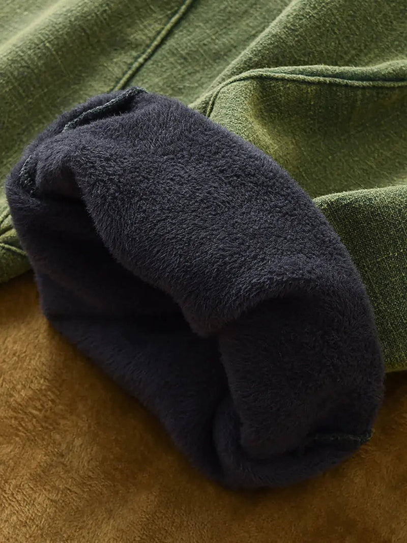Fleece-lined Loose Harem Pants