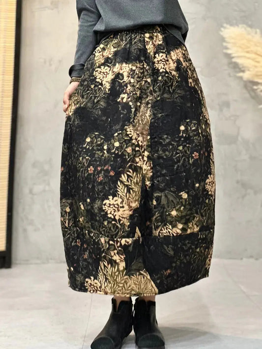 Flower A-shape Padded Skirt