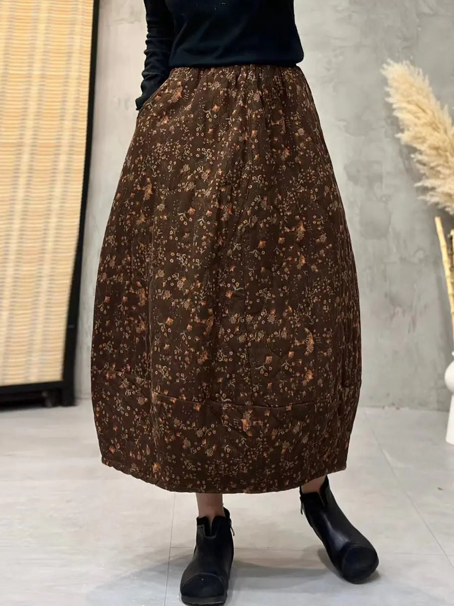 Flower A-shape Padded Skirt