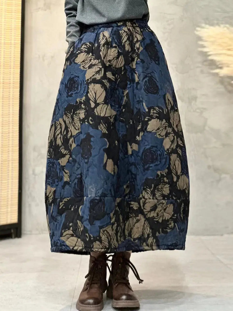 Flower A-shape Padded Skirt