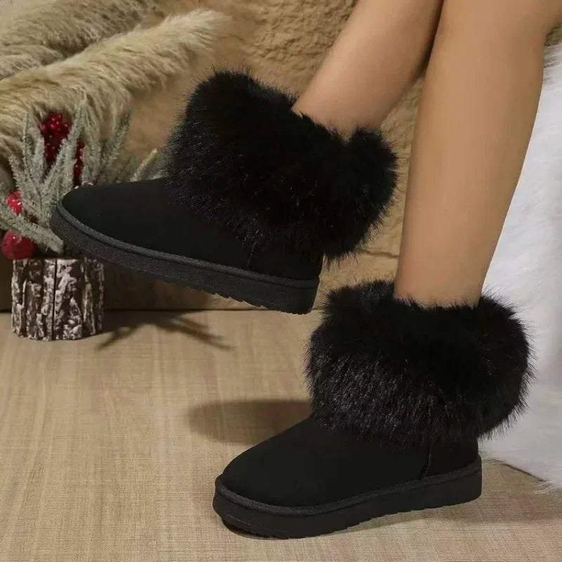 Winter Warm Plush Ankle Stylish Comfortable Snow Boot