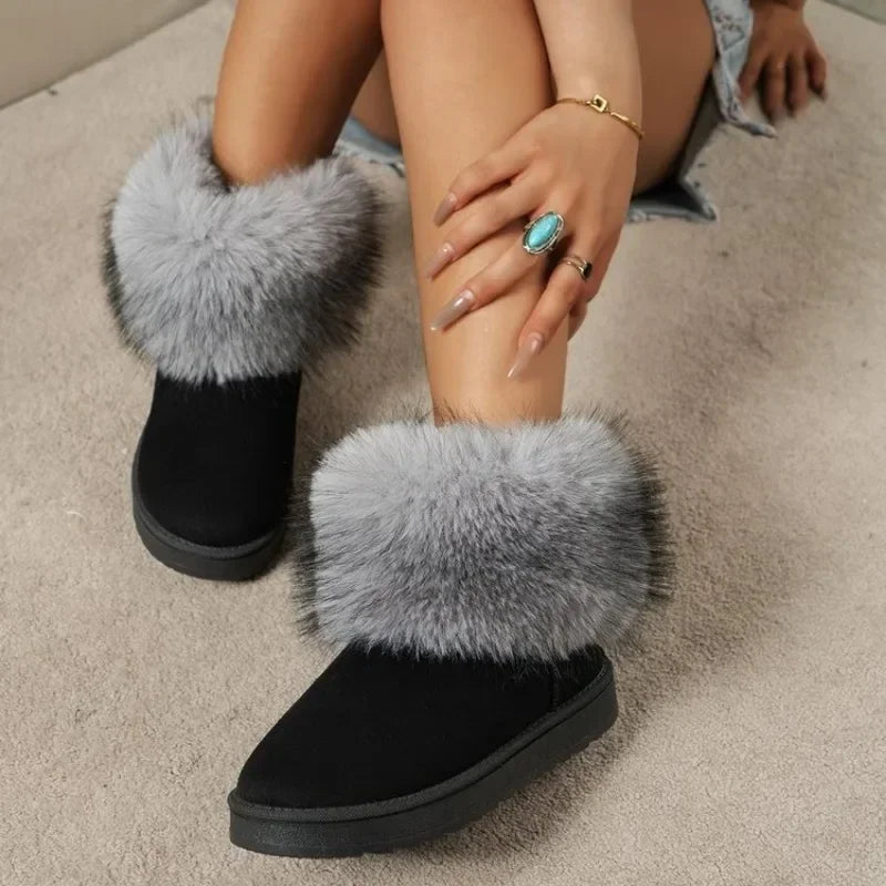Winter Warm Plush Ankle Stylish Comfortable Snow Boot