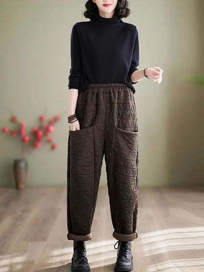 Cotton Loosee Padded Harem Pants