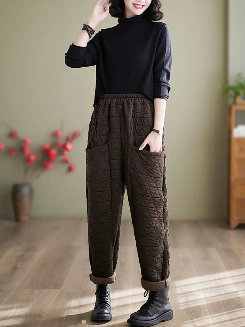 Cotton Loosee Padded Harem Pants