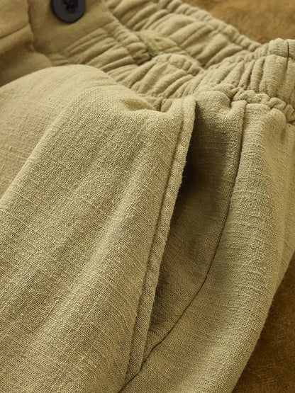 Fleece-lined Wide-leg Pants