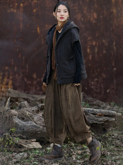 Padded Hooded Vest Coat