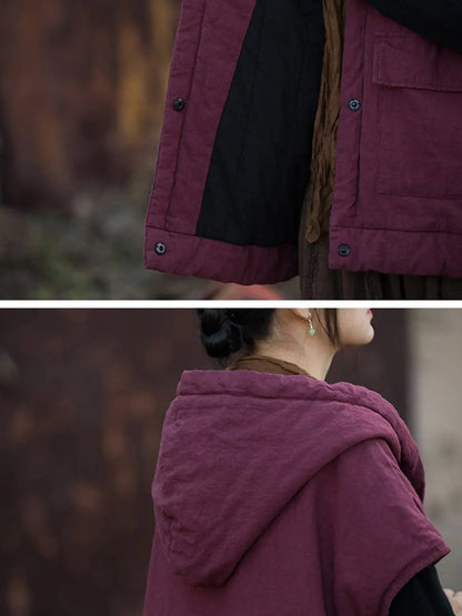 Padded Hooded Vest Coat