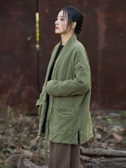 Drawstring Cotton Padded Coat