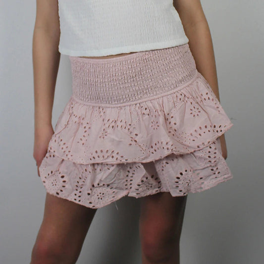 Smocked Beach Ruffle Skirt
