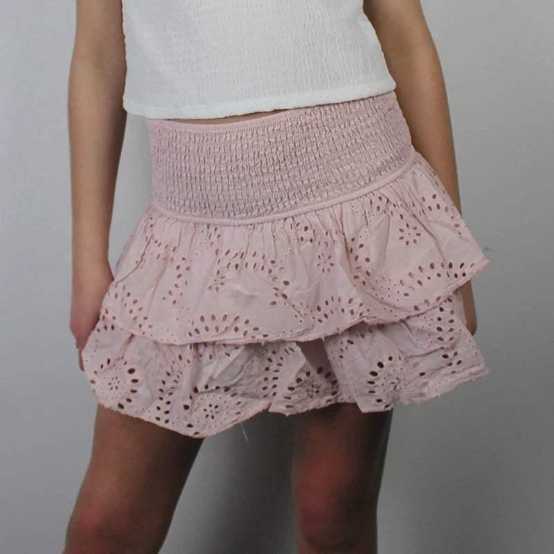 Smocked Beach Ruffle Skirt