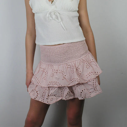 Smocked Beach Ruffle Skirt