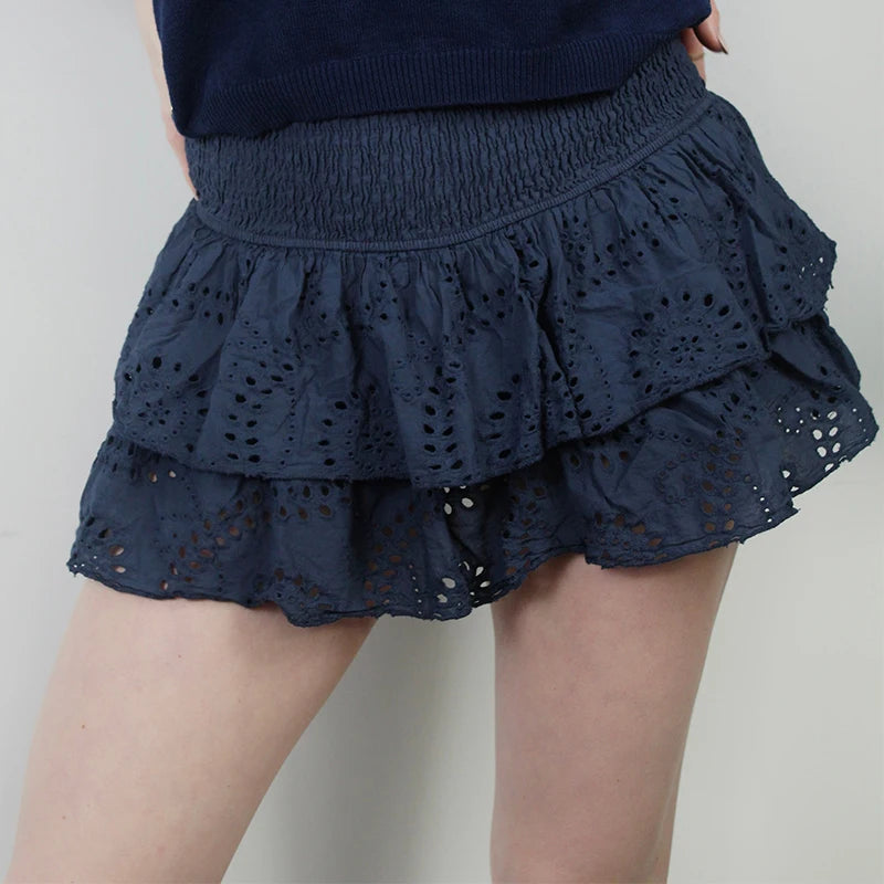 Smocked Beach Ruffle Skirt