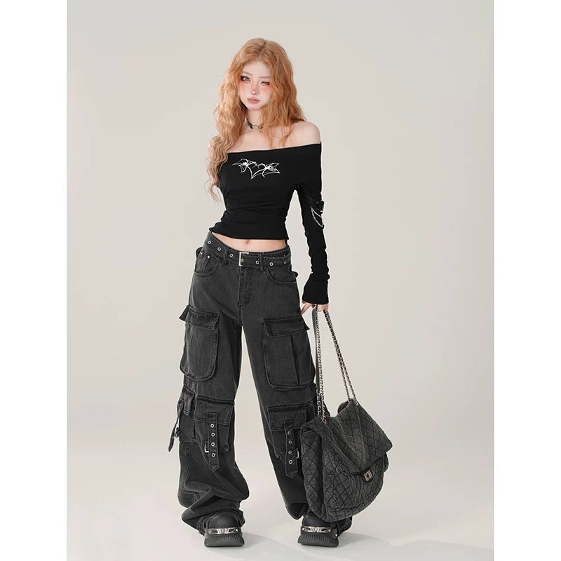 Y2k Japanese Cargo Halloween Pants