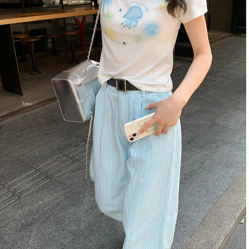 Autumn Fashionable Straight Wide Leg Sweatpants