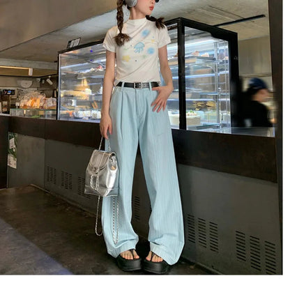 Autumn Fashionable Straight Wide Leg Sweatpants