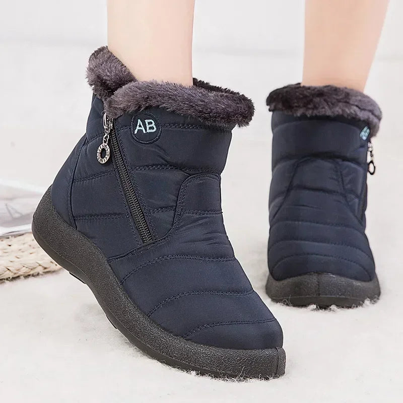Boots Warm Winter Boots Ankle Fur Bota Feminina Winter Shoes for Waterproof Snow Boots Female Short Botines