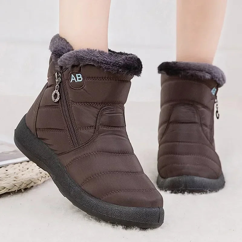Boots Warm Winter Boots Ankle Fur Bota Feminina Winter Shoes for Waterproof Snow Boots Female Short Botines