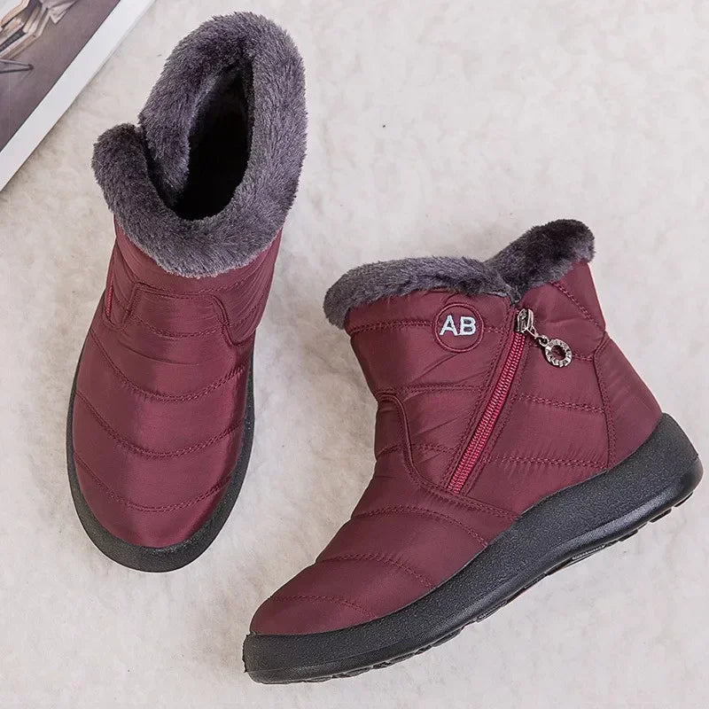 Boots Warm Winter Boots Ankle Fur Bota Feminina Winter Shoes for Waterproof Snow Boots Female Short Botines