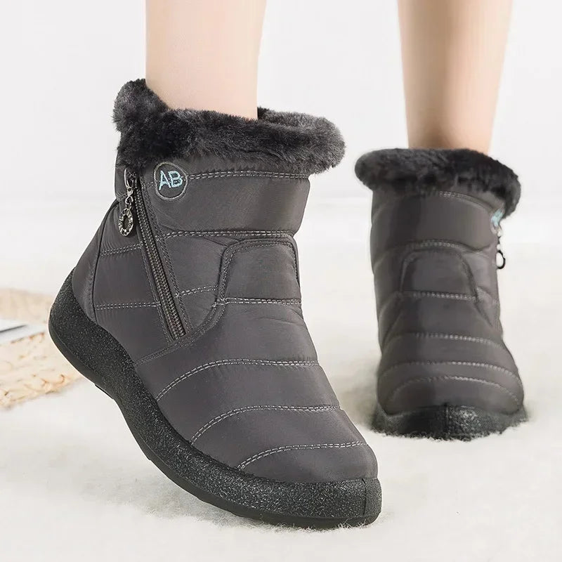 Boots Warm Winter Boots Ankle Fur Bota Feminina Winter Shoes for Waterproof Snow Boots Female Short Botines