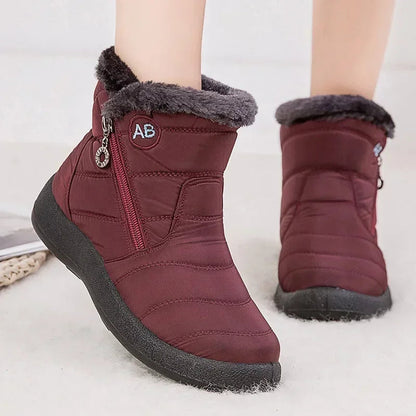 Boots Warm Winter Boots Ankle Fur Bota Feminina Winter Shoes for Waterproof Snow Boots Female Short Botines
