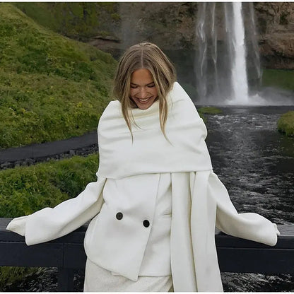 Cropped Autumn Long Single Breasted Warm Coat