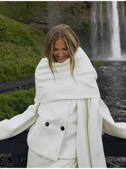 Cropped Autumn Long Single Breasted Warm Coat