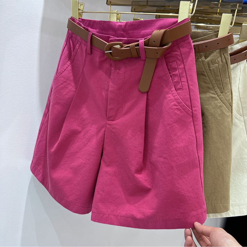Denim Shorts High Waist Short Cotton Loose Bermuda Shorts