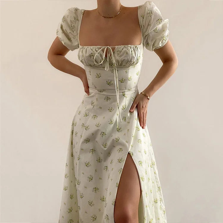 Spring French Backless Slim-fit Halter Trending Midi Dresses