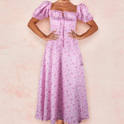 Spring French Backless Slim-fit Halter Trending Midi Dresses