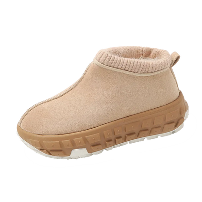 Knitted Cuffed Snow Boots New Winter Cold-proof and Warm Fur Boots Non-slip Thick-soled Cotton Shoes Zapatos