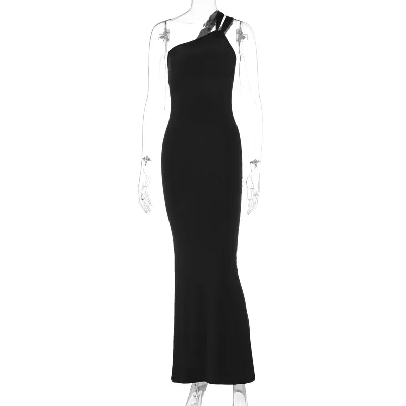 Maxi Summer Autumn New Sleeveless Neckline Temperament Y2k Midi Dresses