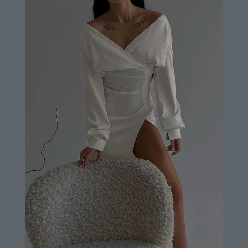 New Slim Pleated Wedding Birthday Midi Dresses