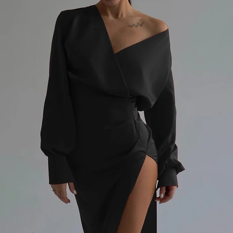 New Slim Pleated Wedding Birthday Midi Dresses