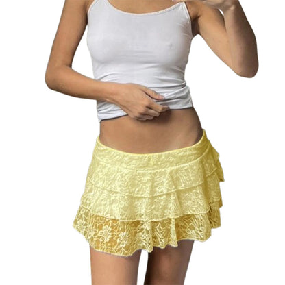 Elastic Layered Skirt