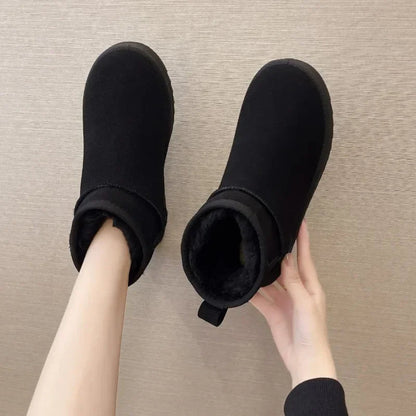 Shoes Australian Boots Winter Footwear Round Toe Flat Heel Boots- Snow Low Ankle Cotton 36-42