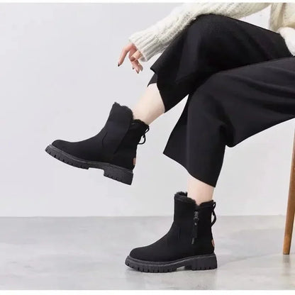 Mid-tube Plus Velvet Thickened Warm Platform Snow Boot