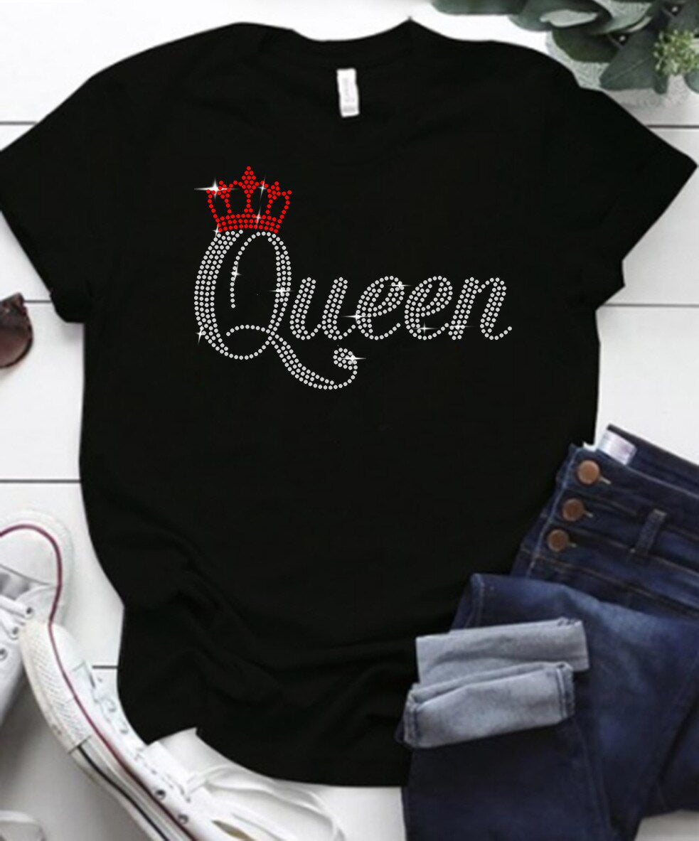 Bricked Letter Print T-shirts