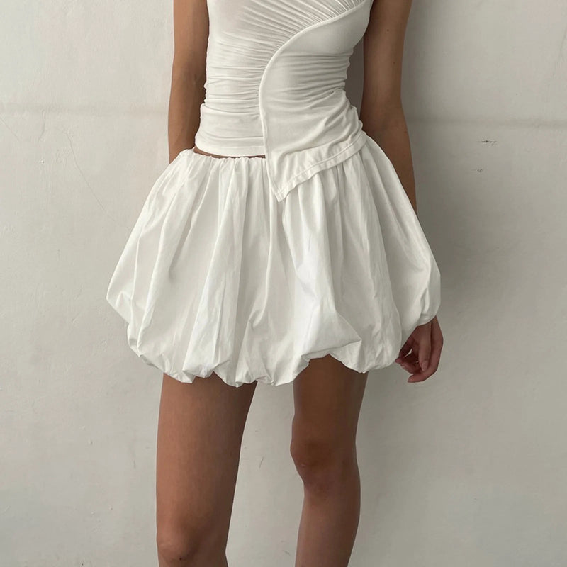 Lantern Puffball Elastic Skirt