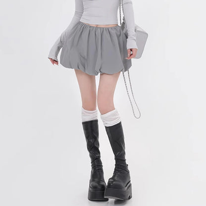 Lantern Puffball Elastic Skirt
