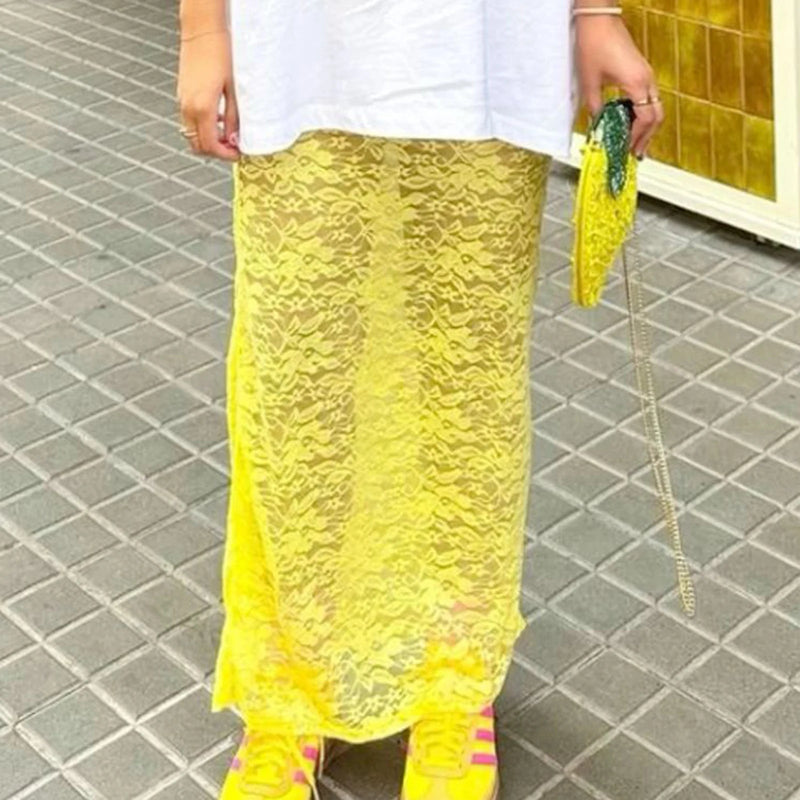 Low Waist See-through Skirt