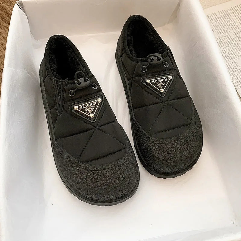 Walking Shoes Snow Boots Outdoor Loafers Winter New Thick Soft Soled Anti Ski Plush Warm Cotton Booties