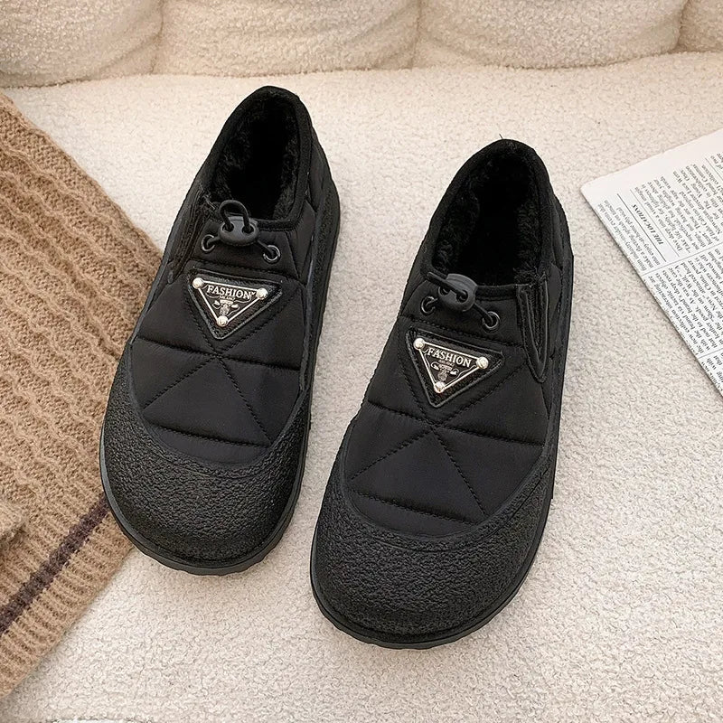 Walking Shoes Snow Boots Outdoor Loafers Winter New Thick Soft Soled Anti Ski Plush Warm Cotton Booties