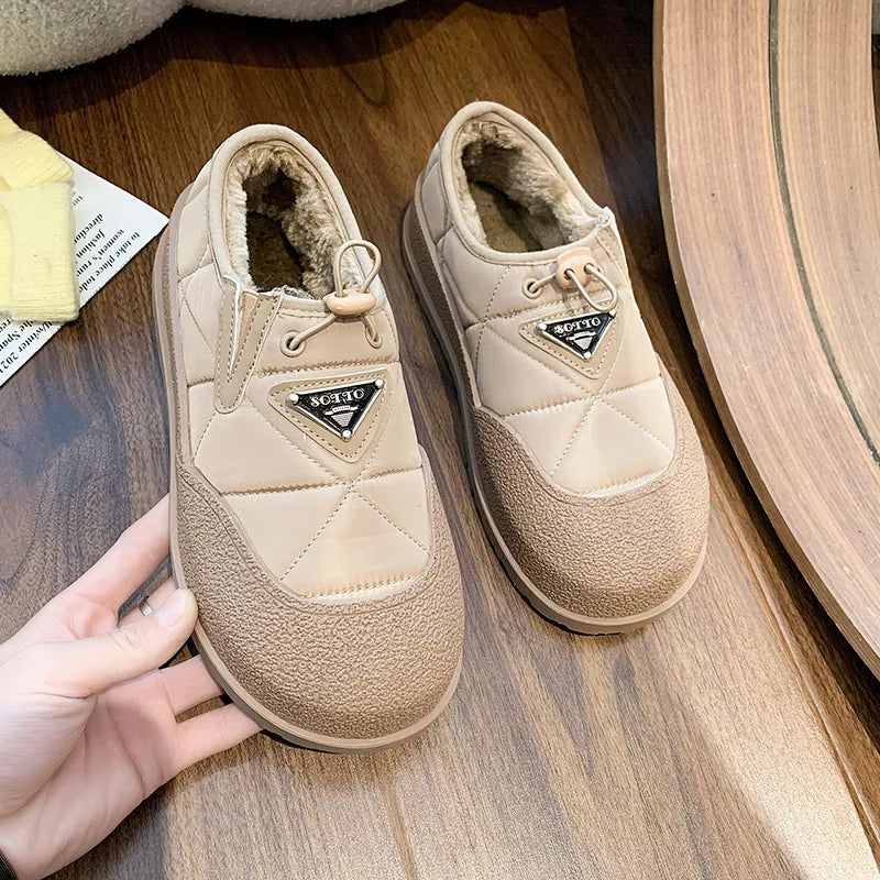 Walking Shoes Snow Boots Outdoor Loafers Winter New Thick Soft Soled Anti Ski Plush Warm Cotton Booties