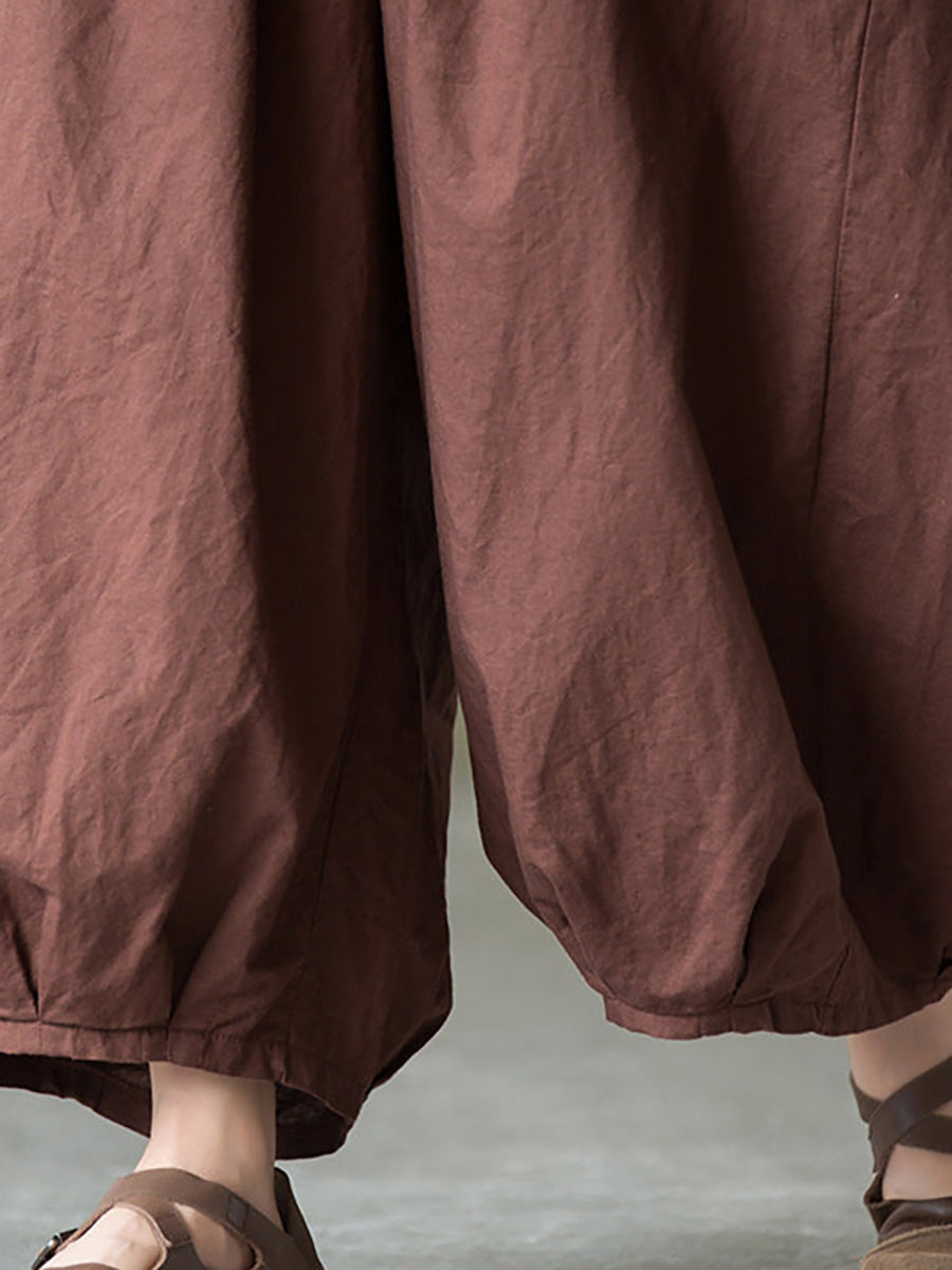 Cotton Linen Pocket Lantern Pants Rr1062