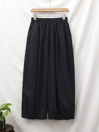 Cotton Linen Pocket Lantern Pants Rr1062