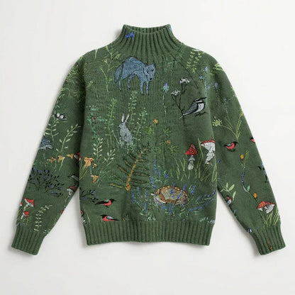 ’s Patterned Turtleneck Sweater