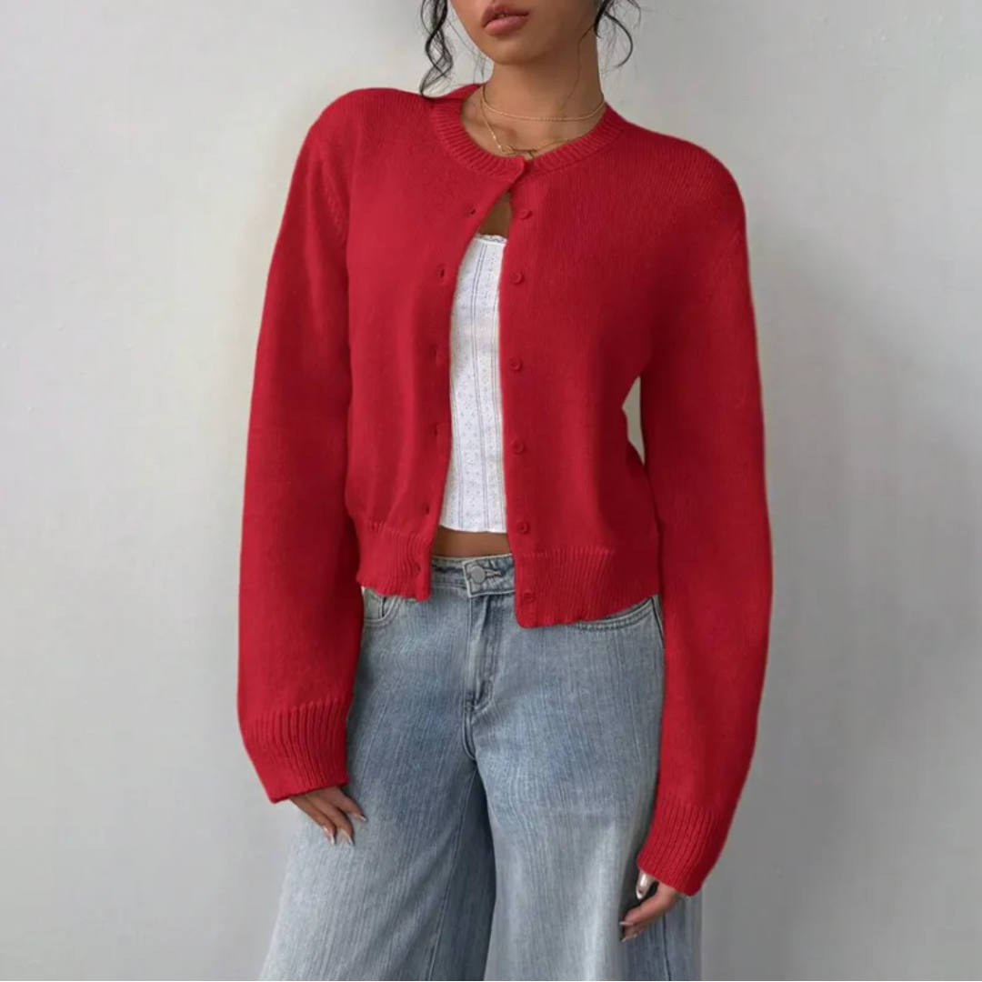 Fiona | ’s Spring Cropped Button Cardigan