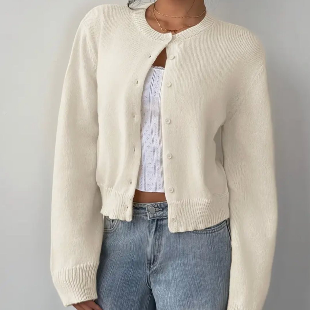 Fiona | ’s Spring Cropped Button Cardigan