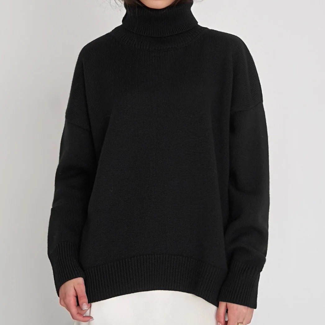 Turtleneck Oversized Chunky Long Loose Slouchy Sweater