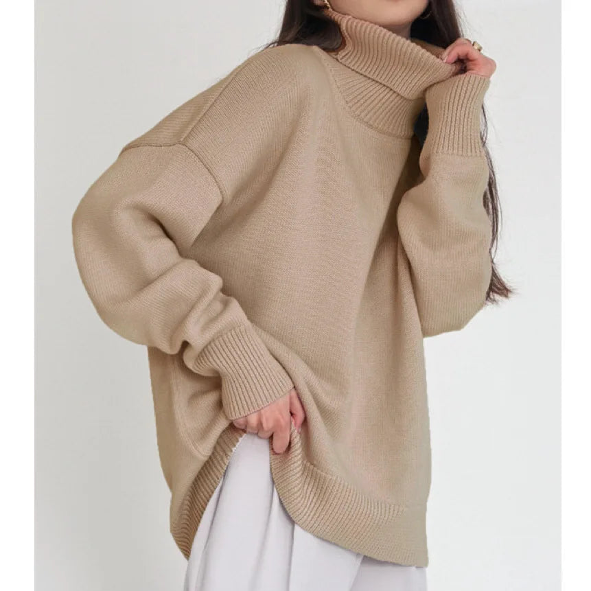 Turtleneck Oversized Chunky Long Loose Slouchy Sweater